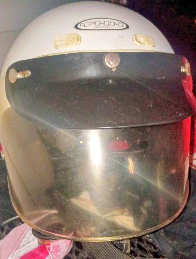 Biker Helmet White