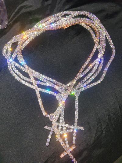 Silver Tennis VVS crytal Rosary - Thumbnail 2