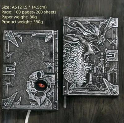 Metallic Notebook Journal Book 3D Red  Antique Bronze Silver