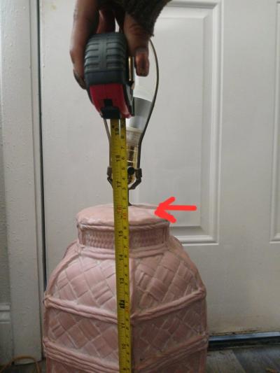 Ceramic BasePink Lamp with Carving Lines looks like a Basket - Thumbnail 3