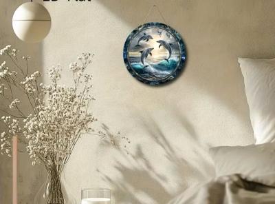 Wooden Dolphin Wall Decor