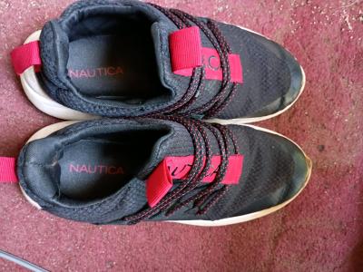 A Nice Pair of Red and Black Nautica Sneakers - Thumbnail 3
