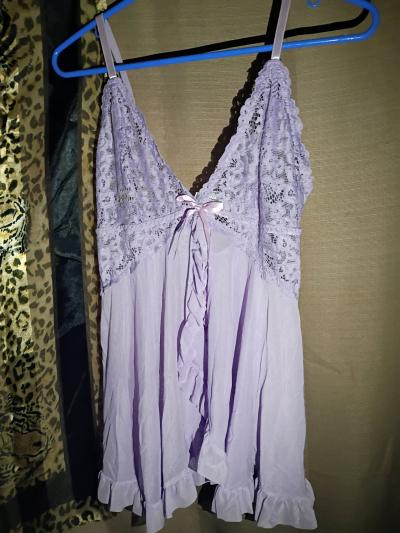 A Sexy Womans New Purple Lingerie Outfit with Panties