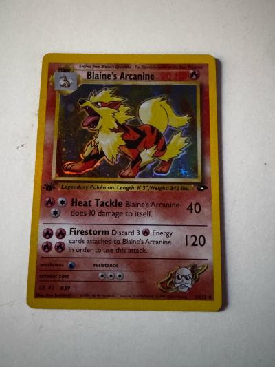 Blaines Arcanine holo card