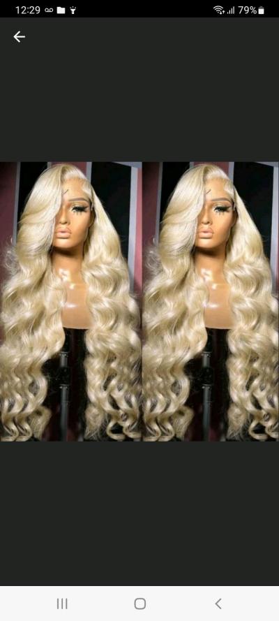 curly blonde human hair