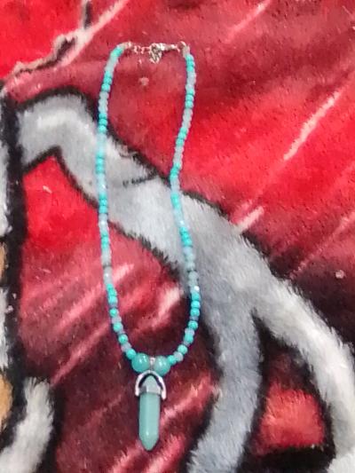 a blue necklace turquoise May myself