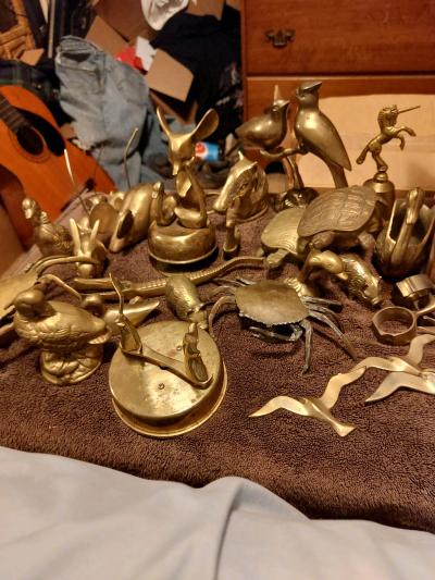 Solid brass animals vintage perfection