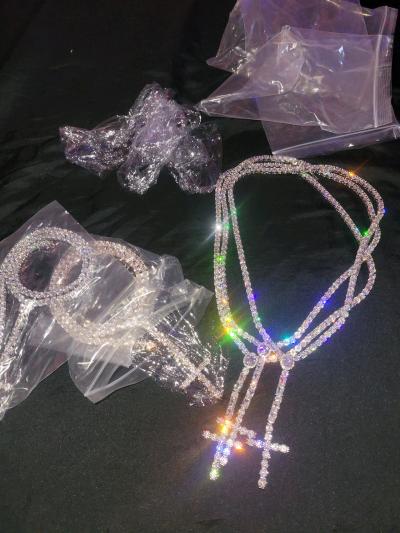 Silver Tennis VVS crytal Rosary