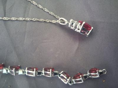 Vintage 925 Sterling Silver Created Ruby Heart  Halo Jewelry - Thumbnail 8