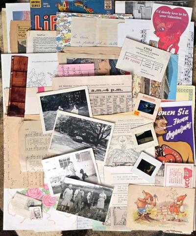 100plus pieces of unique vintage ephermera paper archive