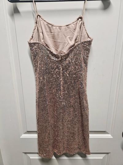 Lulus Rose Gold Sequin Womens Dress XXS Hoco or party - Thumbnail 2