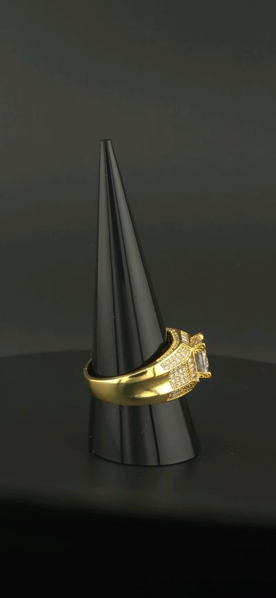 luxurious Ring For Men Silver or Gold Tone 14 k gold plated - Thumbnail 2