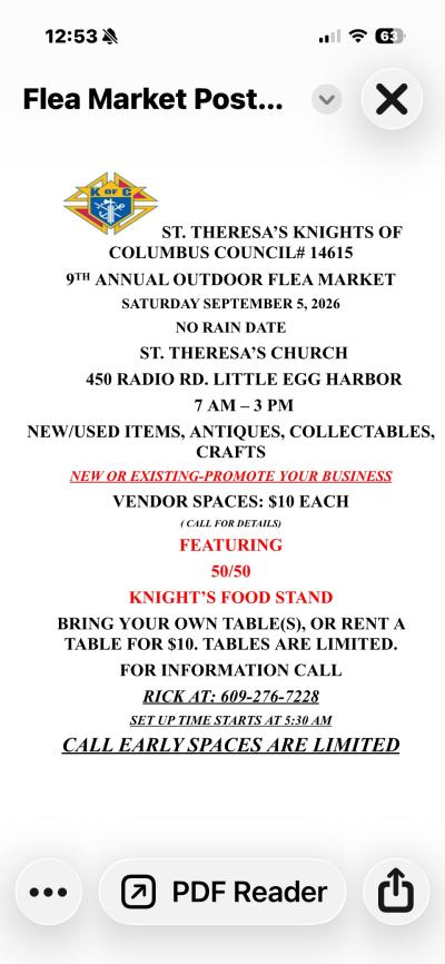 Knights of Columbus 9th annual flea market