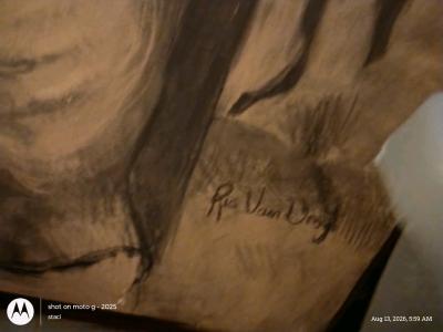 vintage oil painting of Jesus on the cross