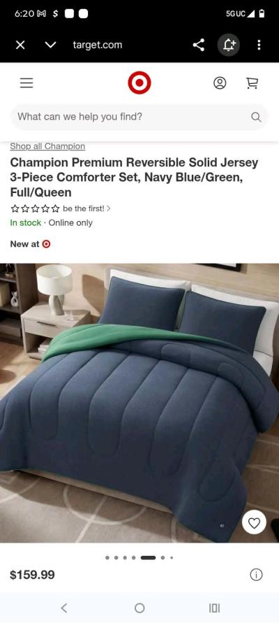 champion comforter set jersey style fabric brand new - Thumbnail 2