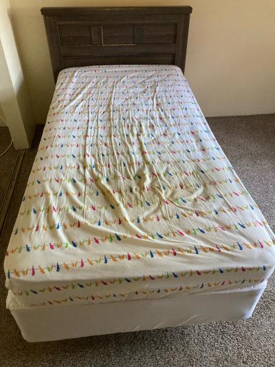 twin size bed still in ok shape