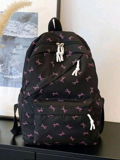 couderoy pink bow backpack - Thumbnail 3