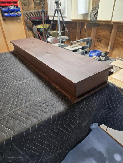 46 inch concealing floating shelf