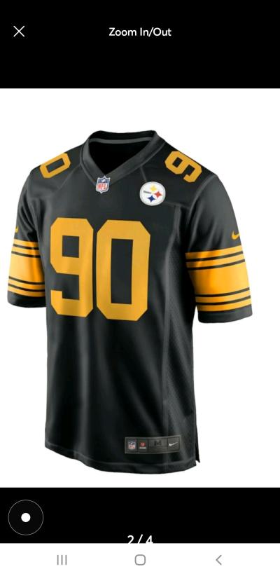 NEW Mens Pittsburgh Steelers TJ Watt  Black Alternate Game J - Thumbnail 2