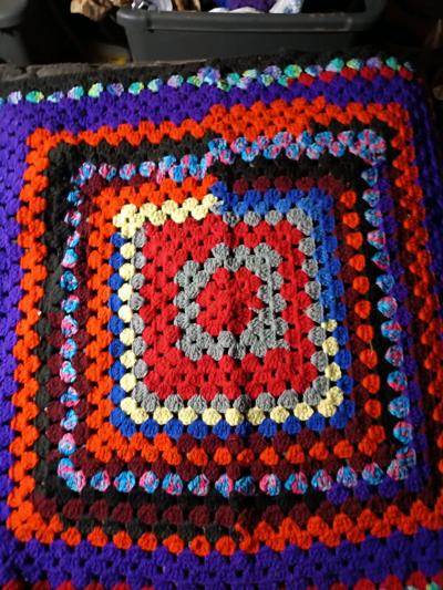 Multi colored Crochet Crib stroller Blanket