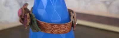 Leather Bracelet Women Floral  Snap Adjustable 7 R1 - Thumbnail 4