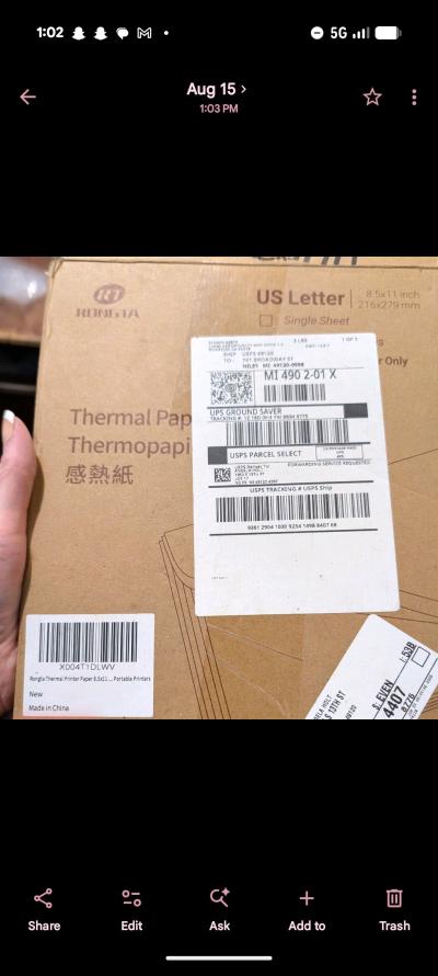 portable thermal printer with paper - Thumbnail 2