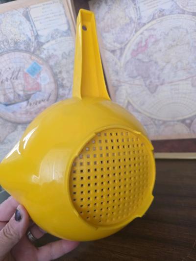 Vintage Tupperware Yellow Colander Pasta Strainer  mini cola - Thumbnail 5