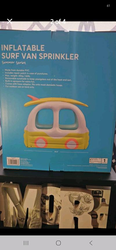 NEW Coconut Grove Inflatable Surf Van Sprinkler 595 - Thumbnail 2