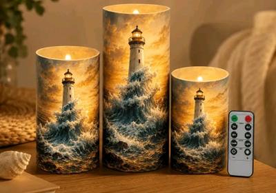 Set of Three Flameless Candles