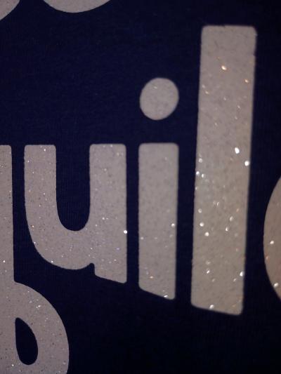 Navy Unisex Tee with Glitter Letters Great for Taco Tuesday - Thumbnail 4