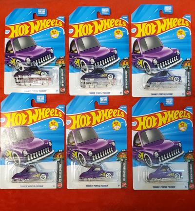 Hot Wheels Tooned Purple Passion HW DREAM GARAGE set of 6