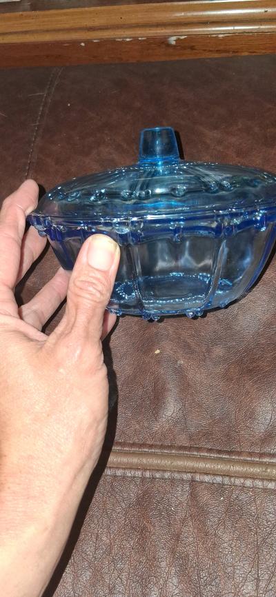 light blue candy dish