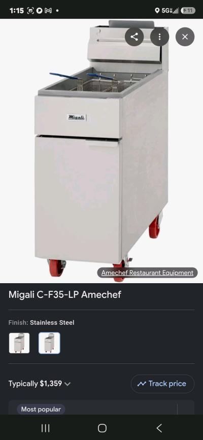 migali restaraunt  stainless deep fryer - Thumbnail 7