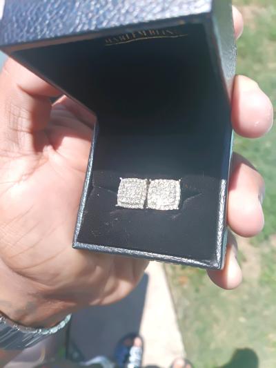 Sterling silver Moissanite diamond earrings