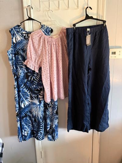two outfits womens dress and then a top and matching real l