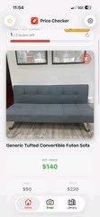 generic tufted convertible futon sofa