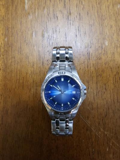 Vintage Fossil Blue mens watch