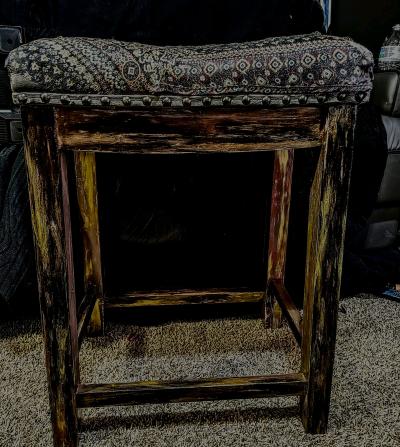 handpainted custom barstools x 2