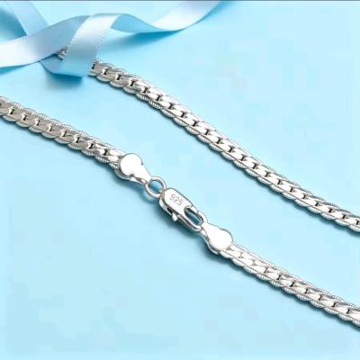 collar  estilo cubano  bao de plata sello 925