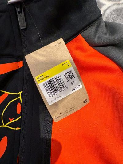 Nike Mens Black  Orange FullZip Jacket with Smile Print - Thumbnail 4