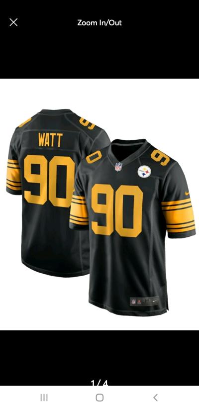 NEW Mens Pittsburgh Steelers TJ Watt  Black Alternate Game J