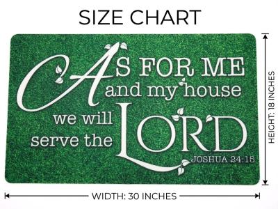 Joshua 2415 Serve the Lord IndoorOutdoor Doormat 30x18 - Thumbnail 2