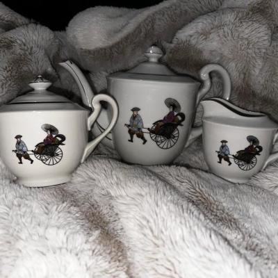 Fine China Japanese Rikisha Set - Thumbnail 2