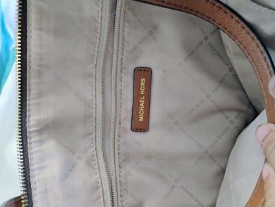 Michael Kors Voyager Medium Logo Tote Bag BrownAcorn - Thumbnail 4