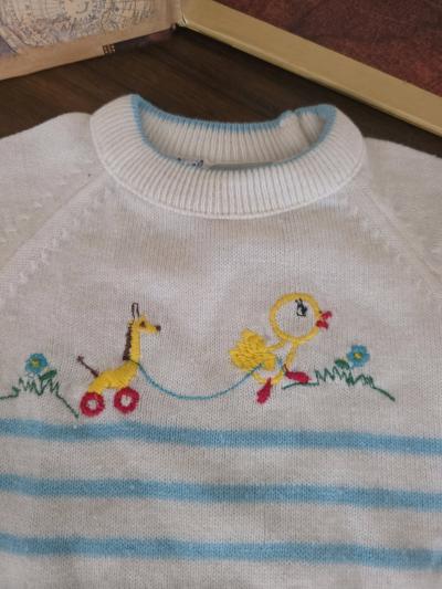 Vintage A Little Angel Soft Knit Baby Outfit 03 months R1 - Thumbnail 2