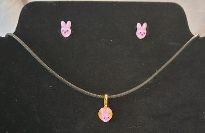 Handmade Stray Kids Changbin Earrings and Necklace