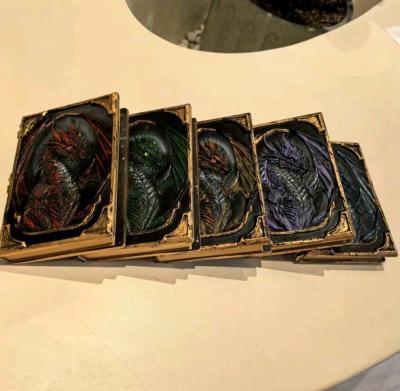 Handmade 3D Dragon Relief Embossed Resin Cover A5 Sketchbook