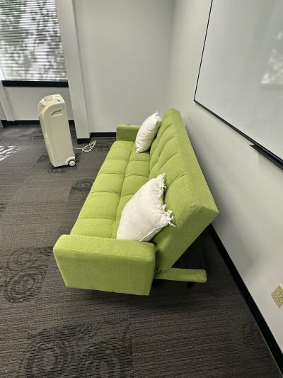 Modern Green Convertible Futon Sofa  Sleeper Couch - Thumbnail 2
