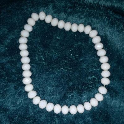 grayish white bracelet stretchy