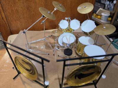 Miniature model drum set handmade - Thumbnail 4